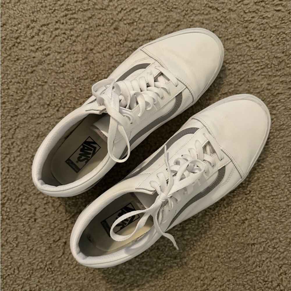 Vans Classic White and Gray Shoes